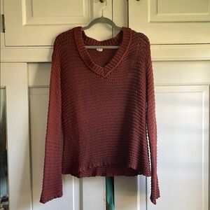 O’Neill Women's V-Neck Knit Sweater - Brown